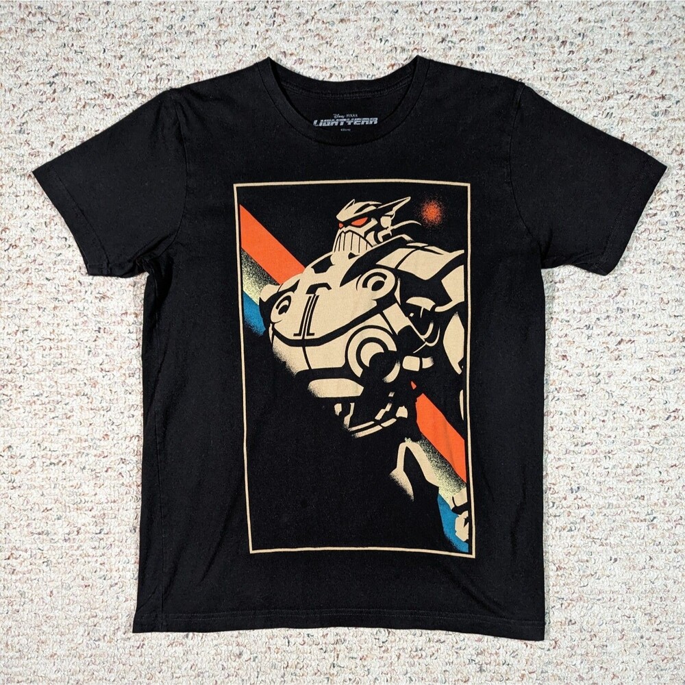 Disney Pixar Lightyear Zurg Black T-Shirt Mens LARGE Mascara De Latex